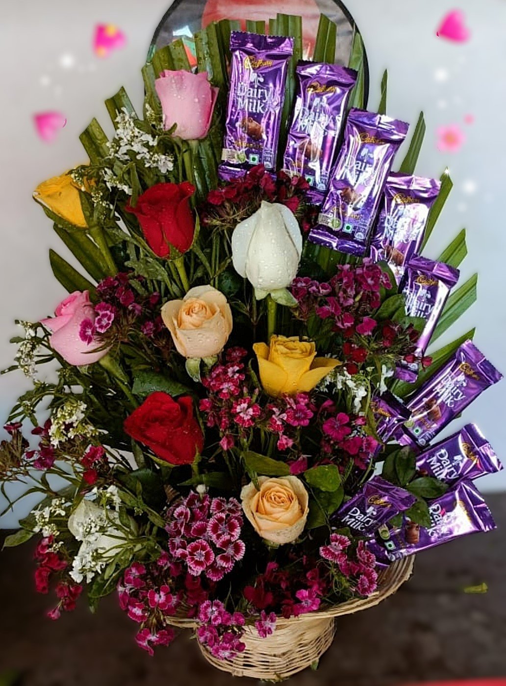 Luxury Chocolate & Roses Basket