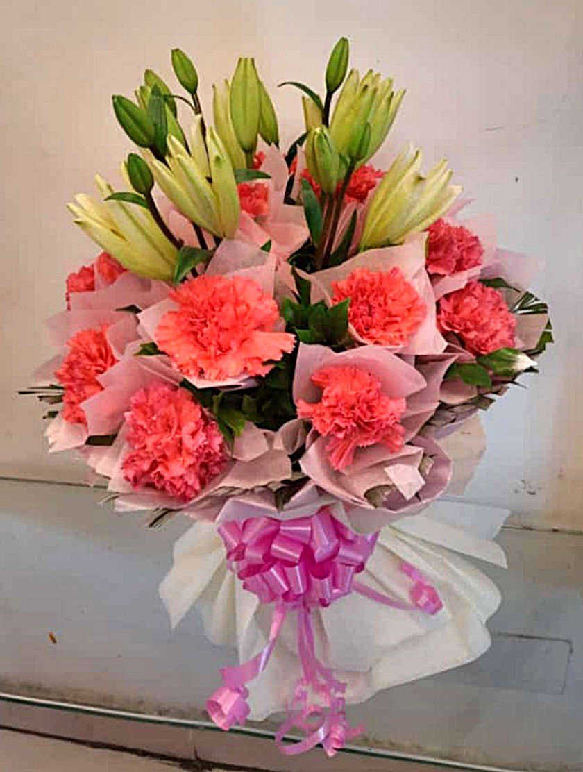 Enchanted Carnations & Lily Bouquet